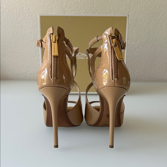 Michael Kors Catia Patent Leather Heeled Sandals - Picture 5 of 8